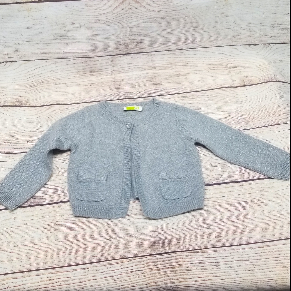 12-18 Month grey silver shimmery Cardigan Crazy 8